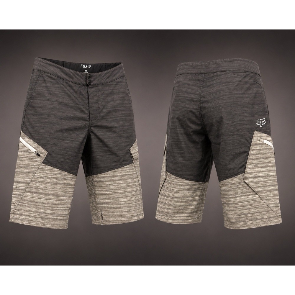Fox Racing Men's Swimwear 38 Black GRAY Board Shorts Logo  10" Inseam